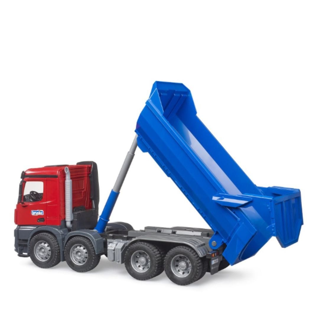 BRUDER Camión Camión Volquete Semi circular MB Arocs 03621 - Escala 1:16- BRUDER BRU03621