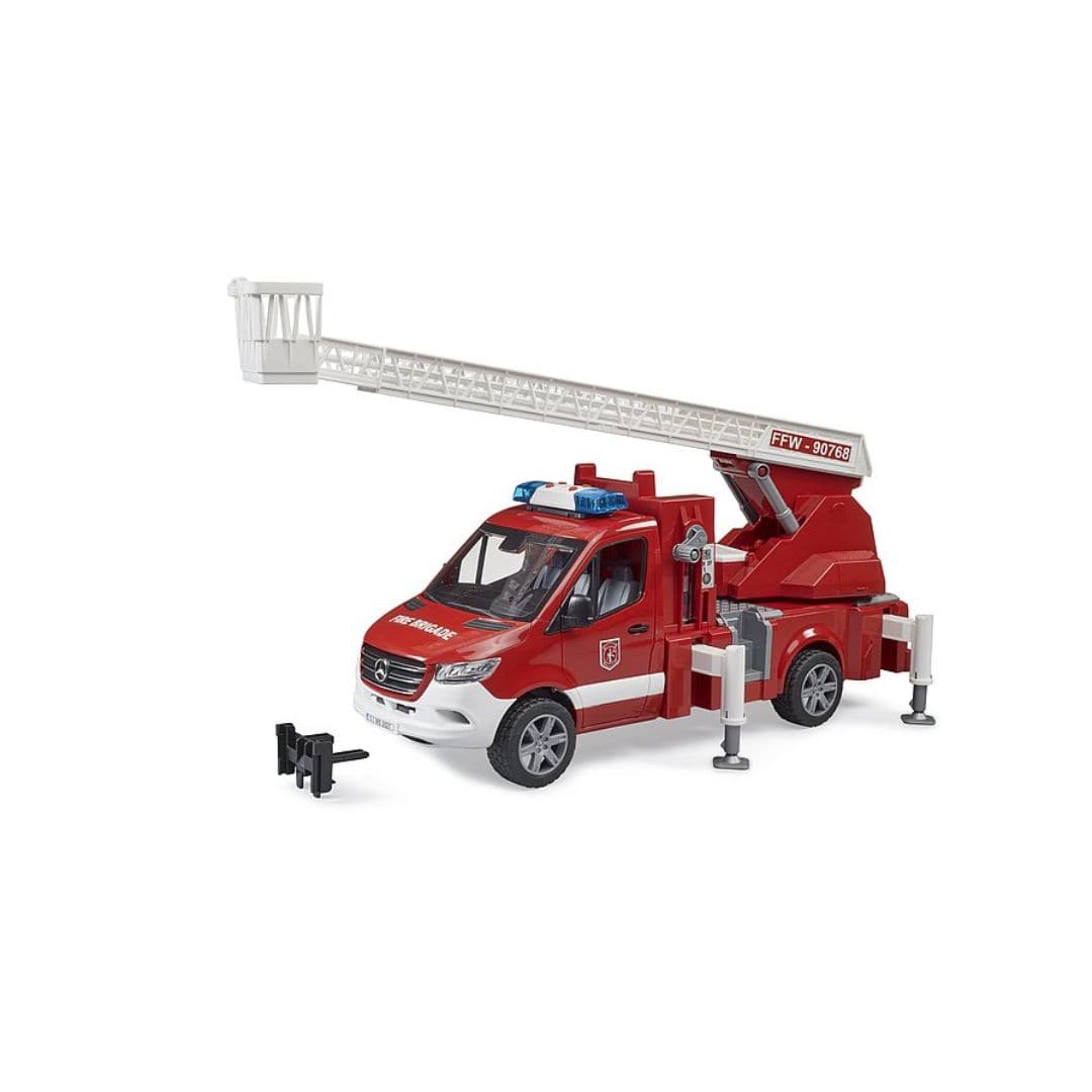 BRUDER Vehículos de emergencia Camión de bomberos Mercedez Benz Sprinter con escalera giratoria BRU02673 - Escala 1:16- BRUDER BRU02673