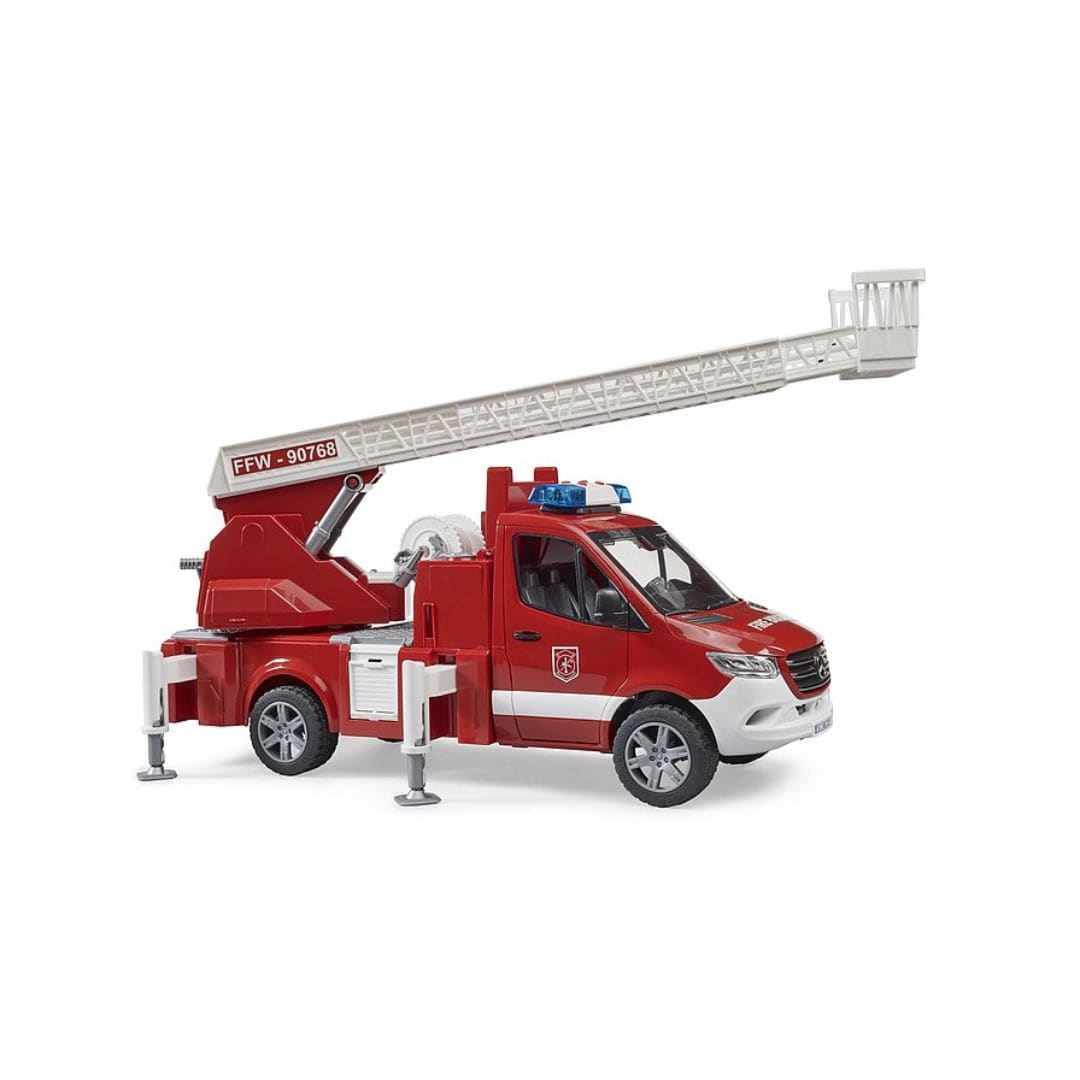 BRUDER Vehículos de emergencia Camión de bomberos Mercedez Benz Sprinter con escalera giratoria BRU02673 - Escala 1:16- BRUDER BRU02673