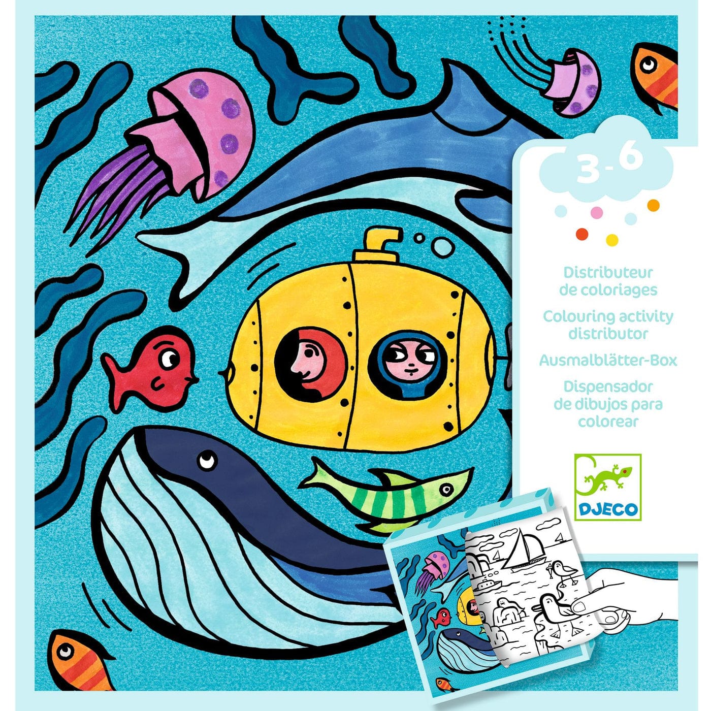 Design By Djeco Arte / Manualidades Dispensador de dibujos para colorear - Design By Djeco DJ00051