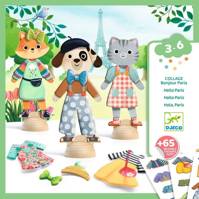 Design By Djeco Arte / Manualidades Juego de collage Bonjour Paris - Design By Djeco DJ09849