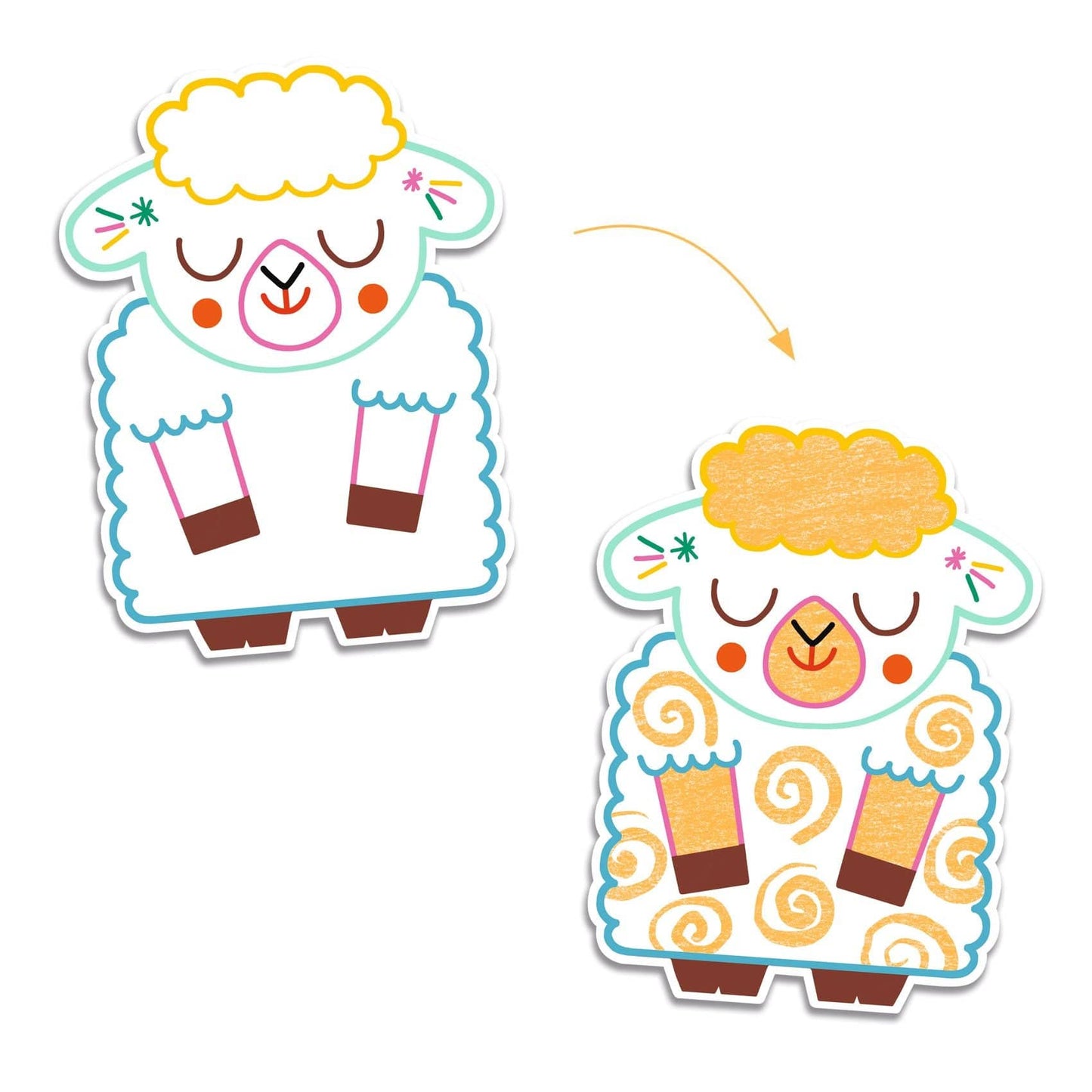 Design By Djeco Arte y Manualidades Set de pintura mágica - Animales domésticos DJ00061