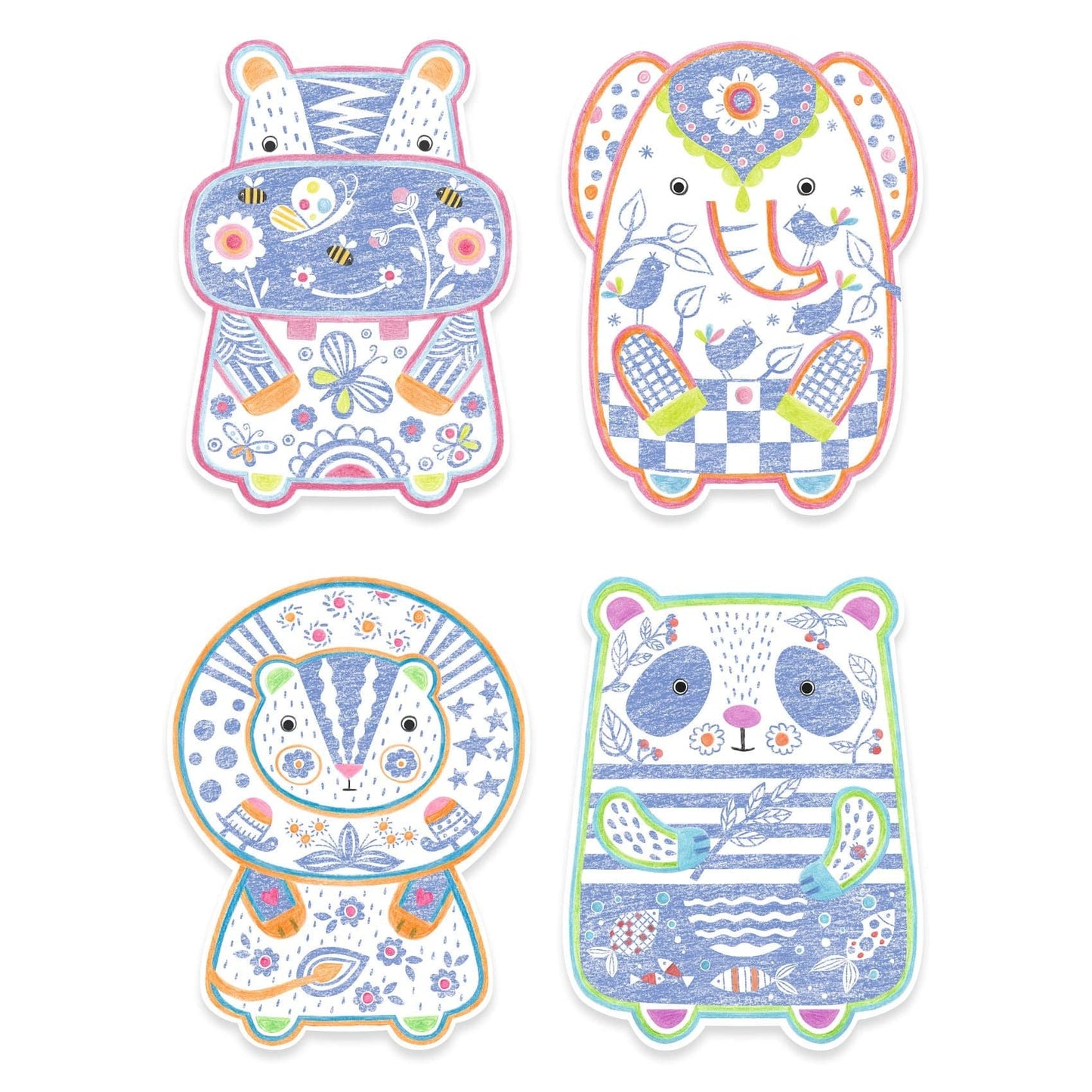 Design By Djeco Arte y Manualidades Set de pintura mágica - Animales Salvajes DJ00062
