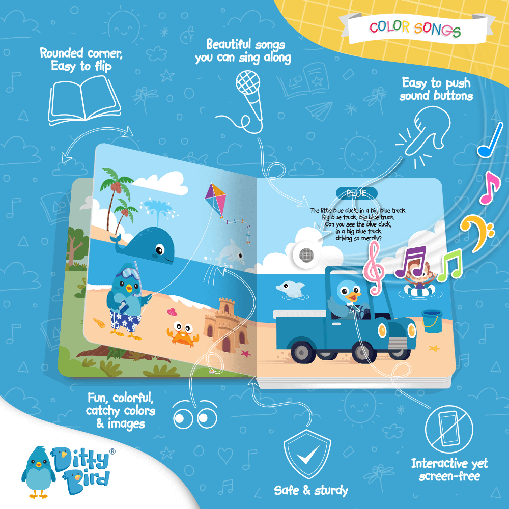 Ditty Bird Libro Musical Libro Interactivo Color Songs - Ditty Bird 9781919650081