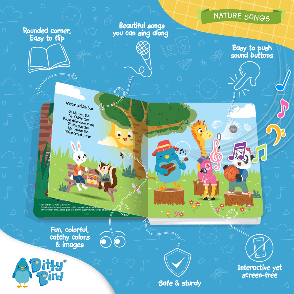Ditty Bird Libro Musical Libro Interactivo Nature Songs - Ditty Bird 9781838206468