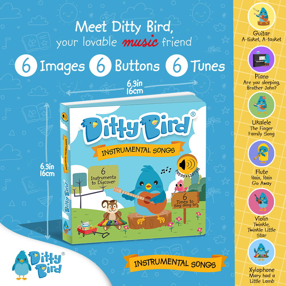 Ditty Bird Libros Libro Interactivo Musical Instrumental Songs DI005