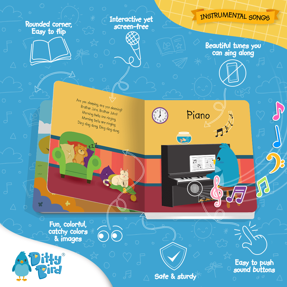 Ditty Bird Libros Libro Interactivo Musical Instrumental Songs DI005