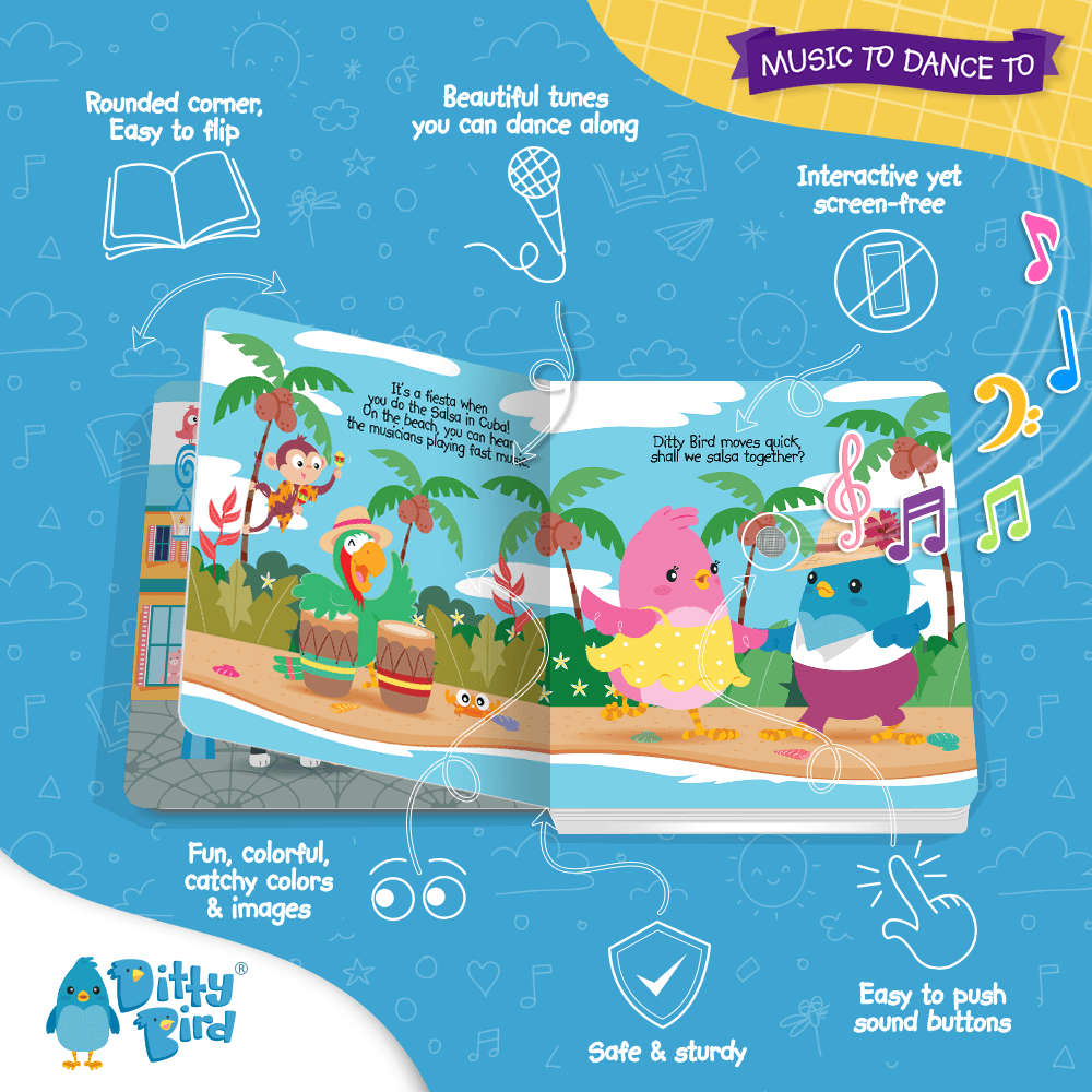 Ditty Bird Libros Libro Interactivo Musical Music to dance to DI014