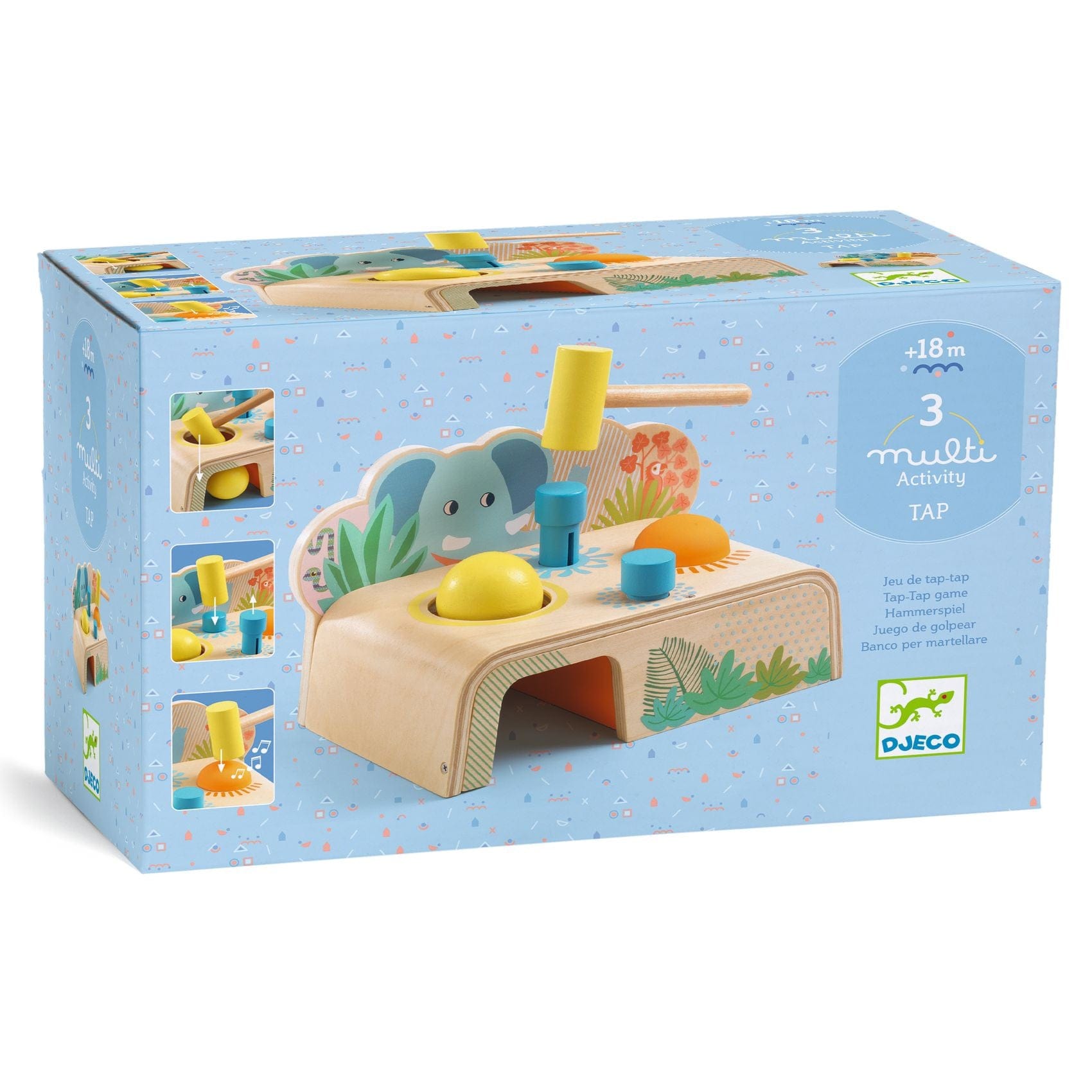 DJECO Destreza y Habilidades Juego de destreza de madera Multi Tap - Djeco DJ06293