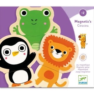 Djeco Juegos Magnéticos Juego de madera magnético Coucou  - Djeco DJ03118
