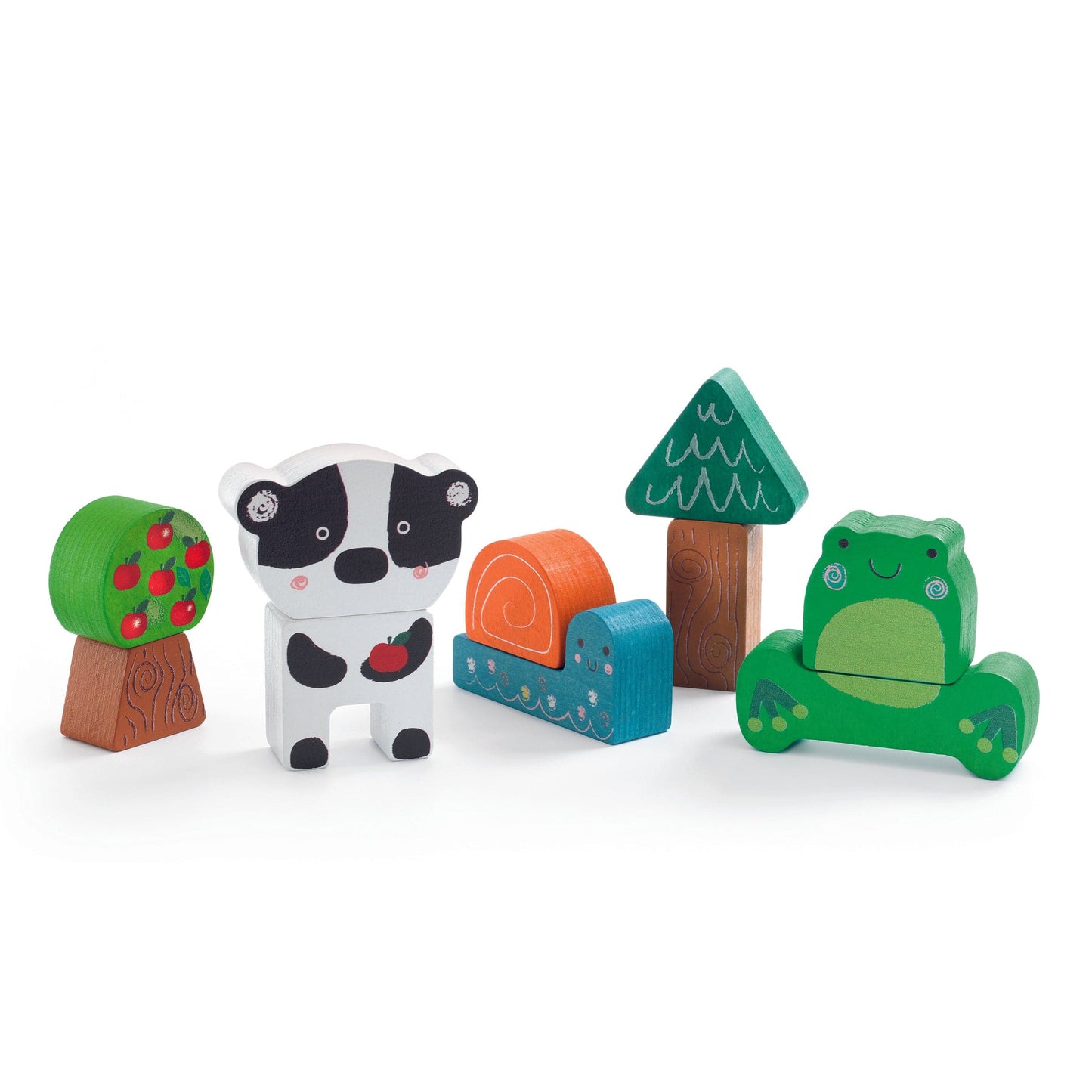 DJECO Puzzles y encajes Puzzle Madera Relieve Puzz Match Happy DJ01075