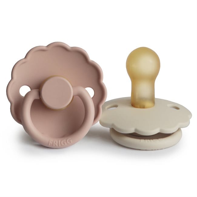Frigg Chupete Chupete Redondo de Caucho Natural X2 Daisy Talla 1 Blush / Cream - Frigg FRI76221414