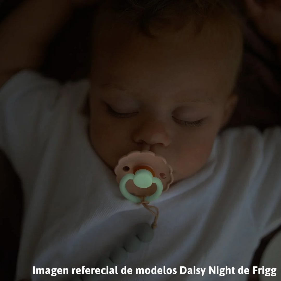Frigg Chupete Chupete Redondo de Caucho Natural X2 Daisy Talla 1 Blush / Cream Glow Night - Frigg FRI76221479
