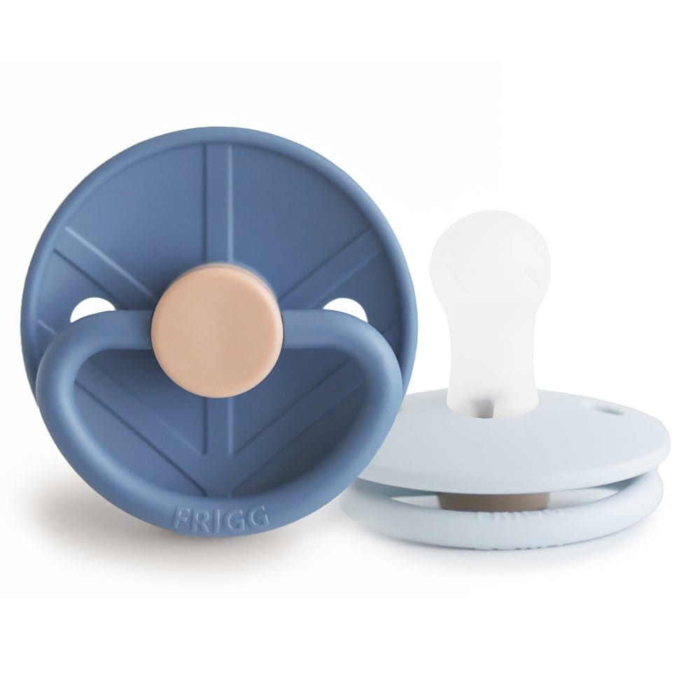 Frigg Chupete Chupete Redondo Silicone X2 Viking Talla 1 Ocean View / Powder Blue - Frigg FRI101551