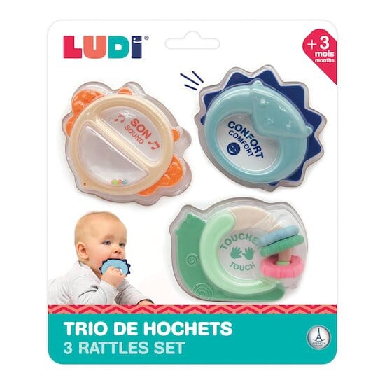 Ludi Sonajero Trio de sonajeros - Ludi LU30112