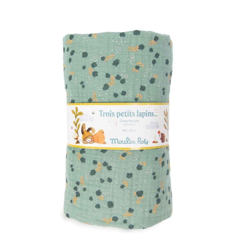 MOULIN ROTY Accesorios bebé Sabana bajera salvia 70 x 140 cm 678272