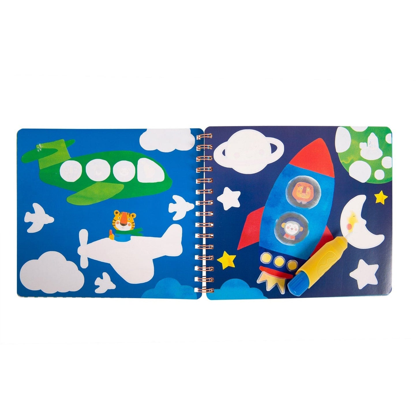 MOULIN ROTY Libros para pintar Pintura con pincel mágico Les Popipop - Moulin Roty 661609