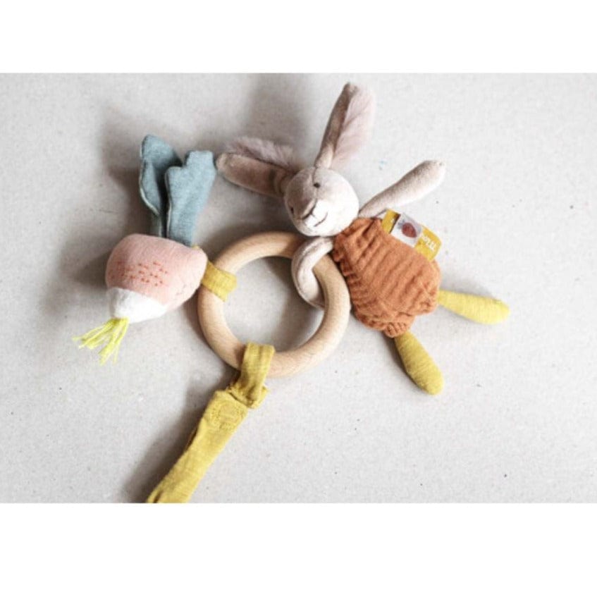 MOULIN ROTY Peluches Sonajero anilla madera conejo 678009