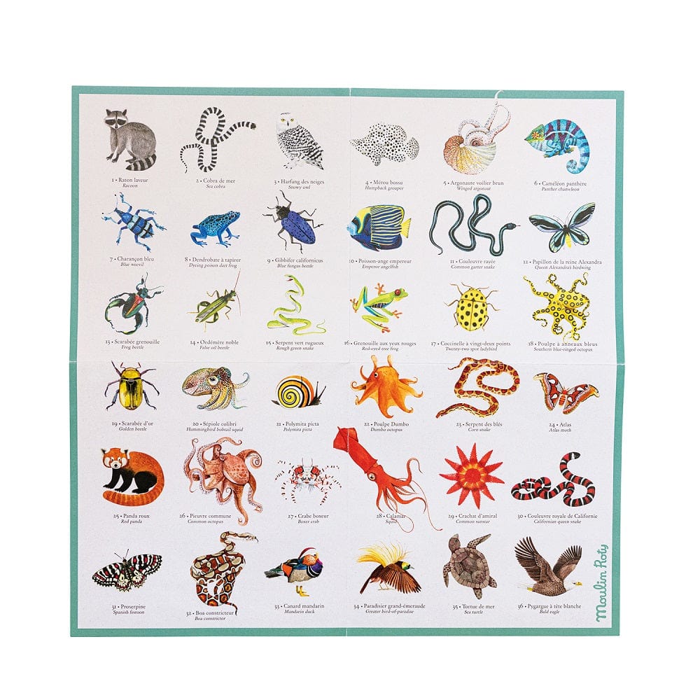 MOULIN ROTY Puzzles y encajes Juego de Memoria de Animales - Moulin Roty 719364