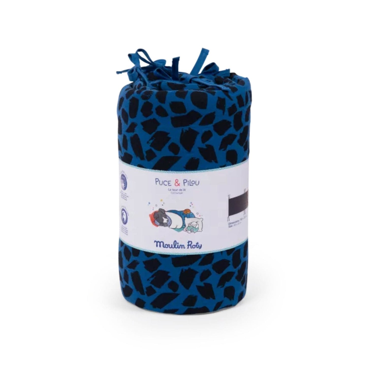 Moulin Roty Ropa de Cama Protector de cuna azul Puce & Pilou - Moulin Roty 684059