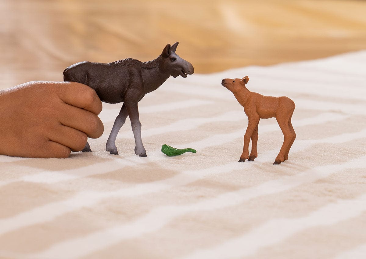 Schleich Animales y Dinosaurios Alce hembra con cría - Schleich SCH42629