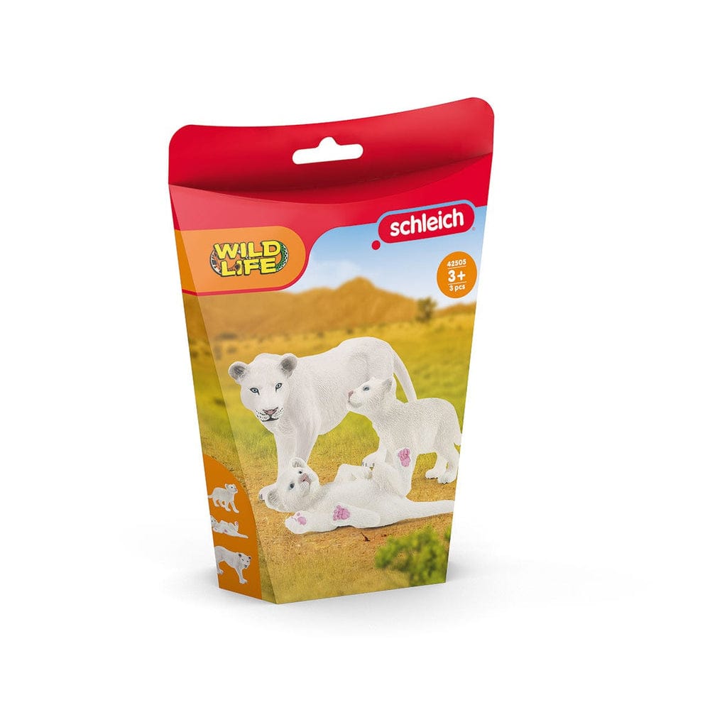 Schleich Animales y Dinosaurios Madre Leona blanca con cachorros - Schleich SCH42505