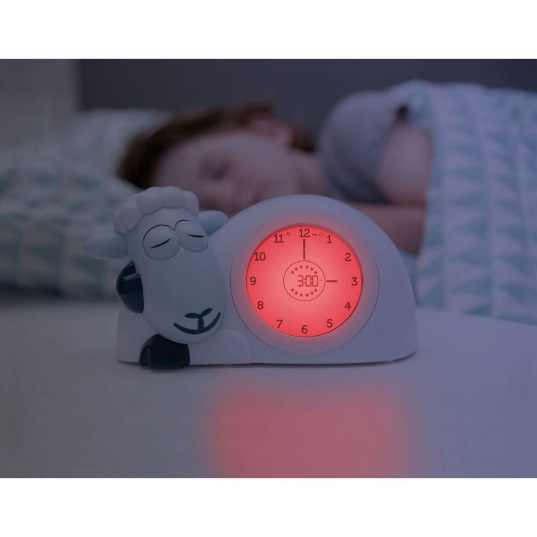 Zazu Luz Nocturna / Espantacuco Luz nocturna con reloj educador de sueño sam la oveja caramelo - Zazu ZA-SAM-08