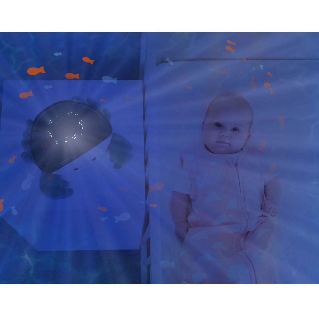 Zazu Peluches con ruido blanco Peluche cody el cangrejo con proyección y sonidos relajantes - Zazu ZA-CODY-01