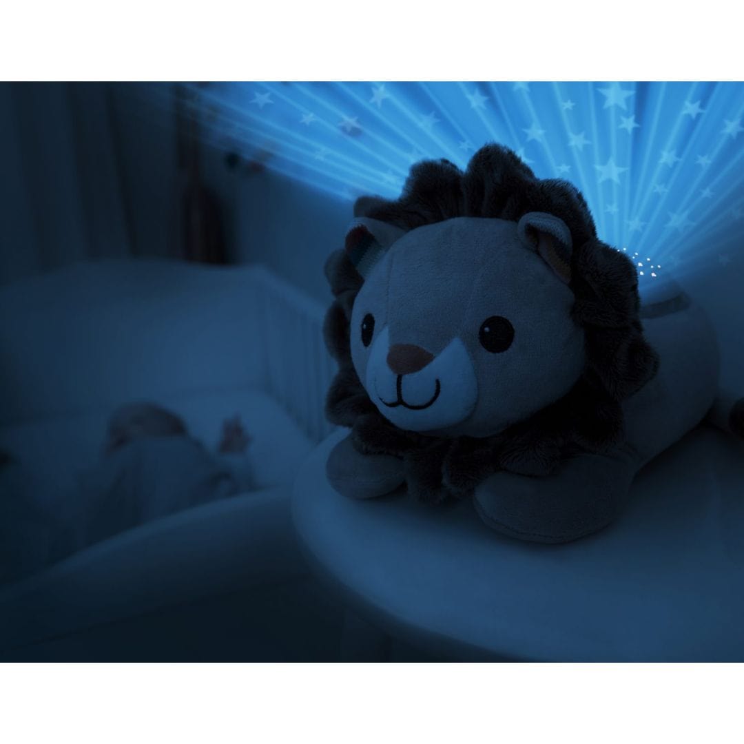 Zazu Peluches con ruido blanco Proyector de luz nocturna y melodías para dormir león - Zazu ZA-LEO-01