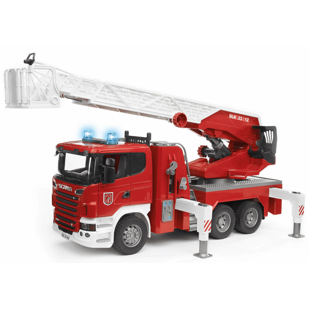 BRUDER Transportes Camión de bomberos SCANIA serie R con bomba de agua 03590 - Escala 1:16- BRUDER BRU03590