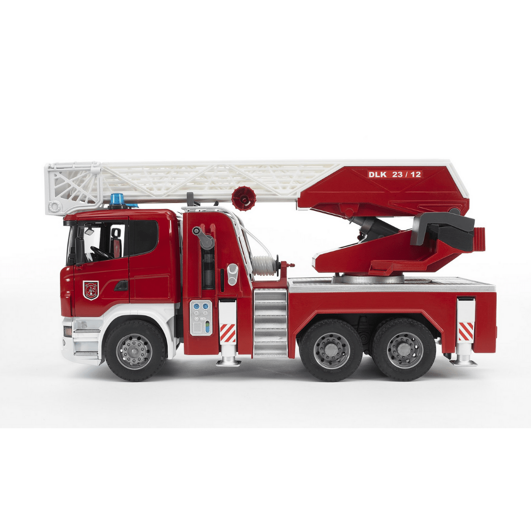 BRUDER Transportes Camión de bomberos SCANIA serie R con bomba de agua 03590 - Escala 1:16- BRUDER BRU03590