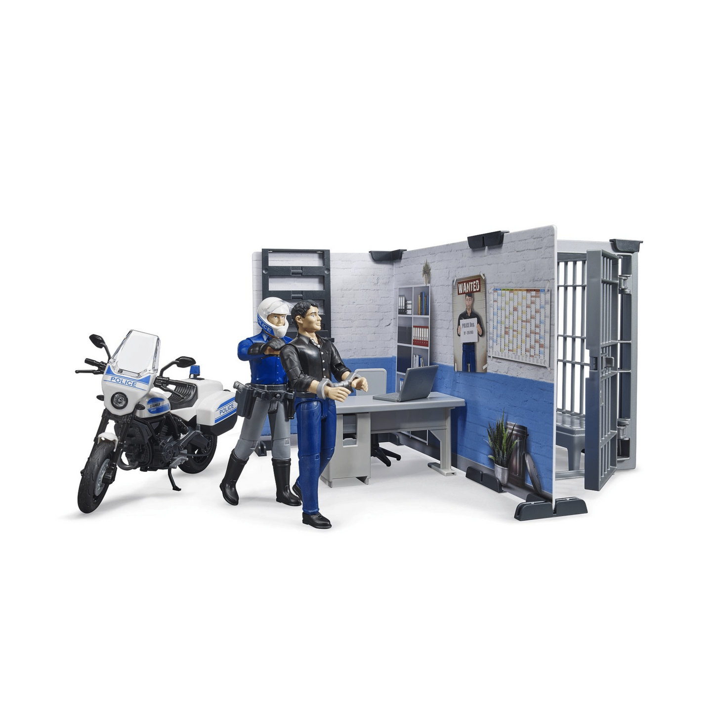 BRUDER Transportes Estación de Policía y moto - BRUDER BRU62732