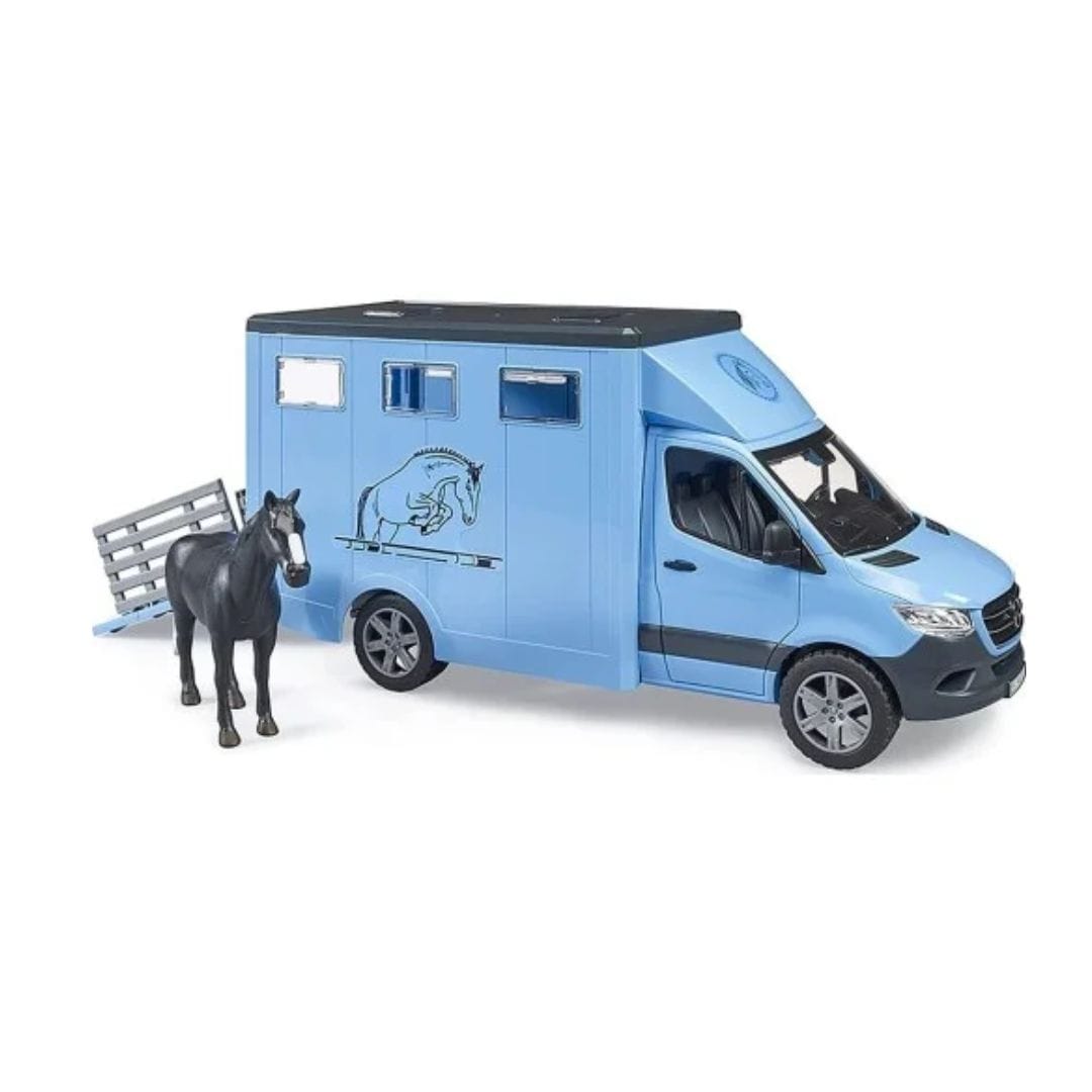 BRUDER Transportes MB Sprinter transportadora de animales con caballo 02674- Escala 1:16 BRU02674
