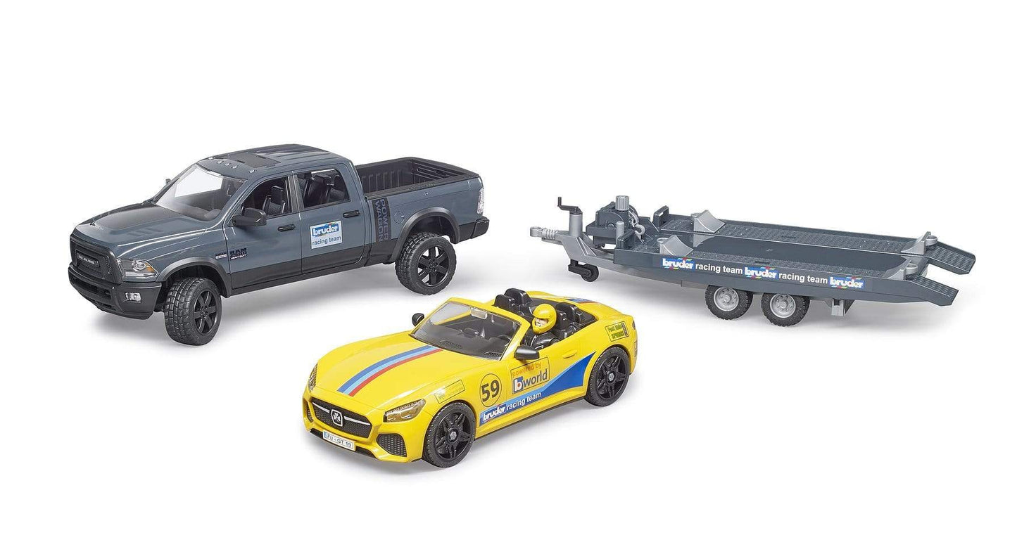 BRUDER Transportes RAM Power Wagon y descapotable del equipo BRUDER 02504- Escala 1:16- BRUDER BRU02504