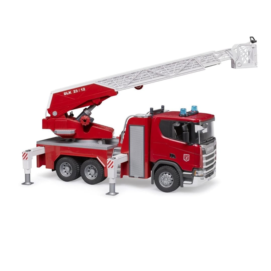 BRUDER Transportes Scania Super 560R Camión de bomberos con escalera 03591 - Escala 1:16 BRU03591