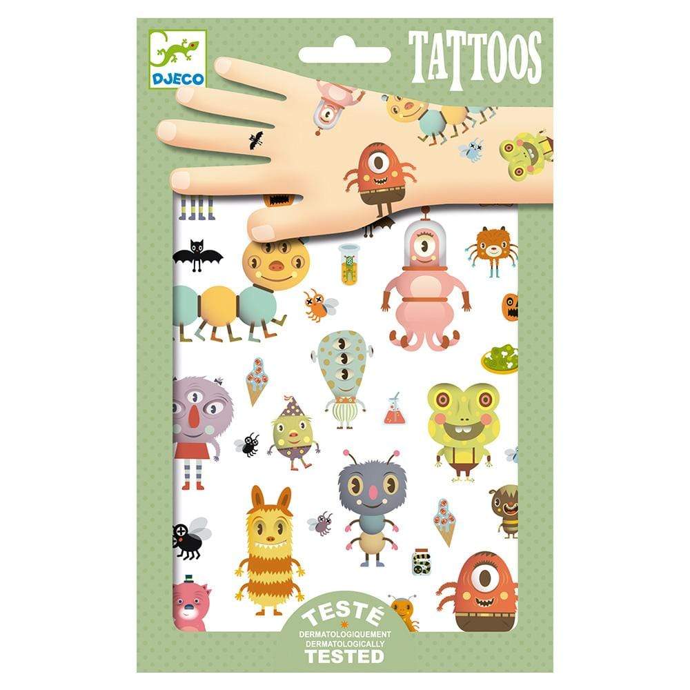 Design By Djeco Accesorios Tatuajes Temporales Monstruos DJ09581