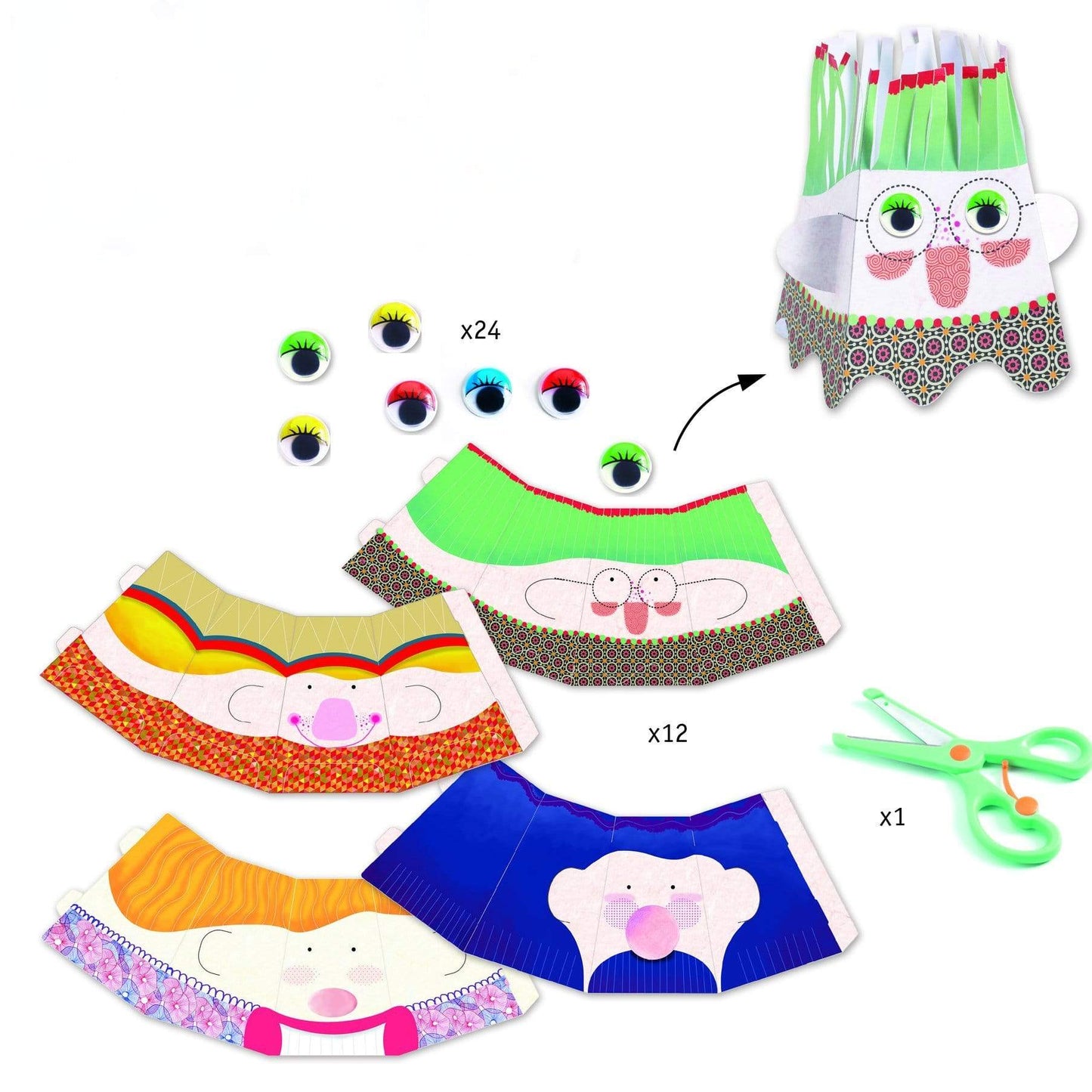 Design By Djeco Arte y Manualidades +3 Corta y Recorta Snip Snip personajes DJ09870