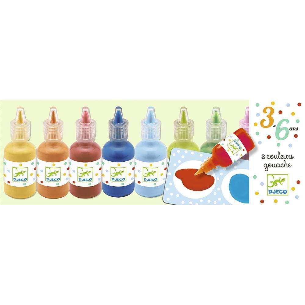 Design By Djeco Arte y Manualidades +3 Set Botellas de pintura para posters DJ08861