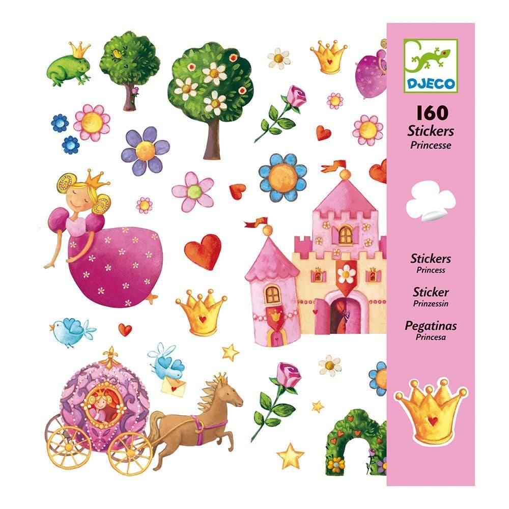 Design By Djeco Arte y Manualidades +3 Stickers Princesas DJ08830
