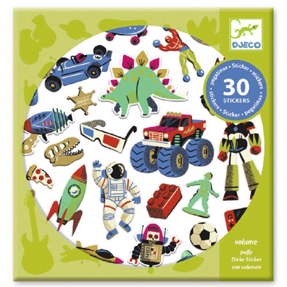 Design By Djeco Arte y Manualidades +4 Stickers - Juguetes Retro DJ09263