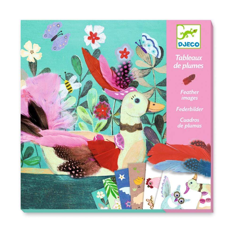 Design By Djeco Arte y Manualidades +5 Figuras con plumas: Fancy Feathers DJ09405