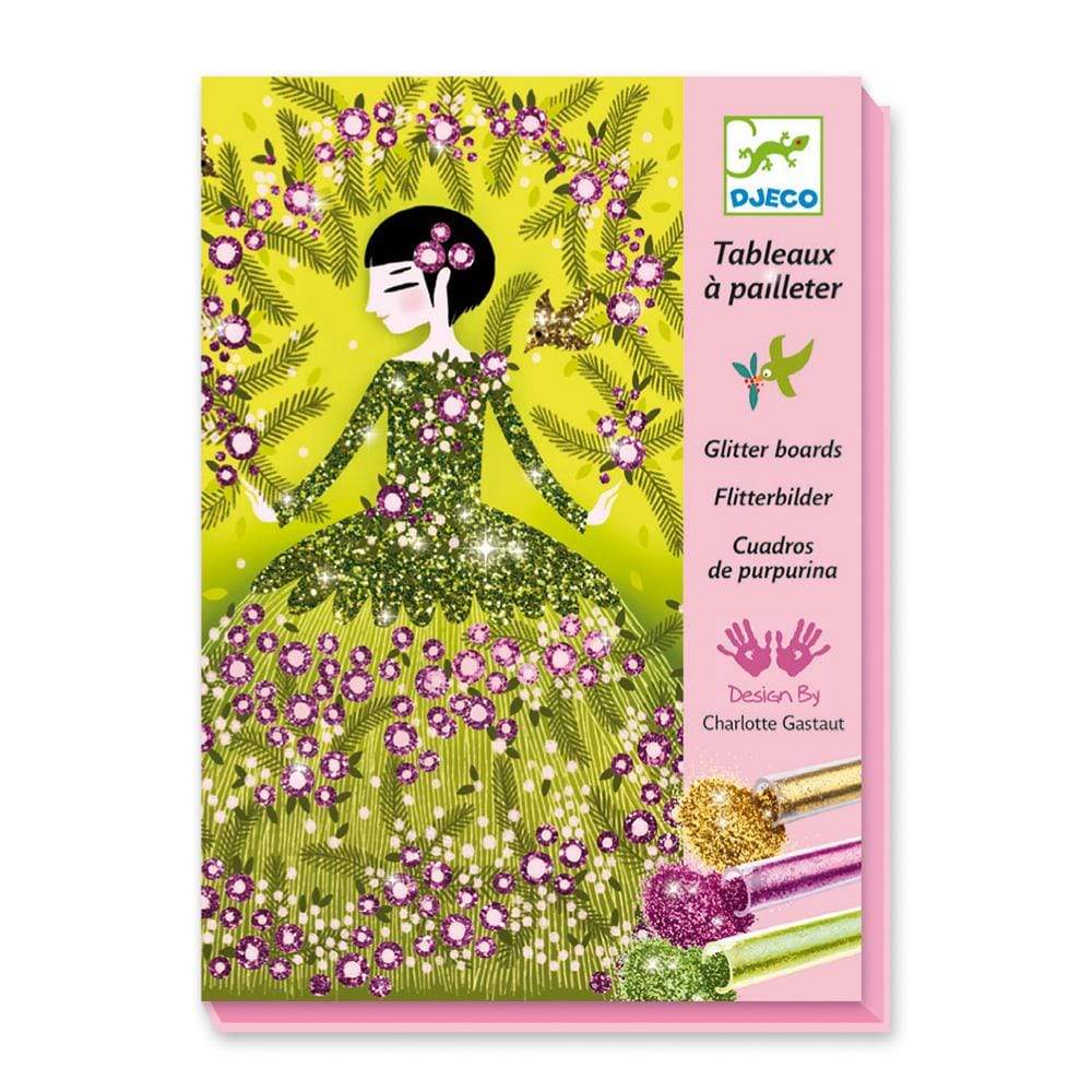 Design By Djeco Arte y Manualidades +7 ¡A brillar! Glitter Dresses DJ09500