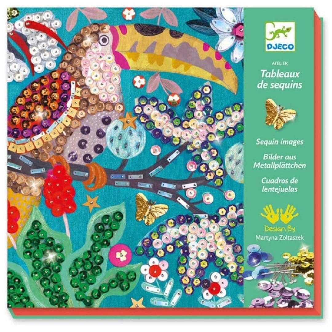 Design By Djeco Arte y Manualidades +7 Ilustraciones con Lentejuelas Extravagante DJ09521