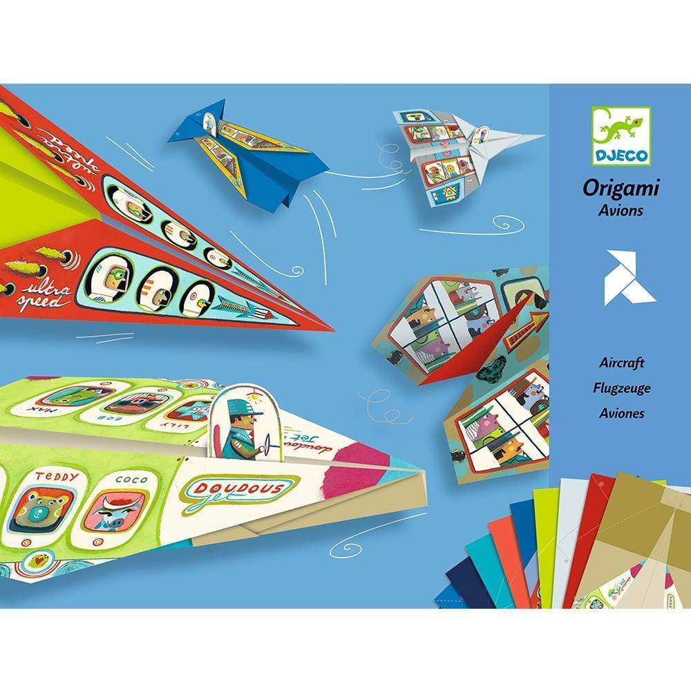 Design By Djeco Arte y Manualidades +7 Set de Origami Aviones DJ08760