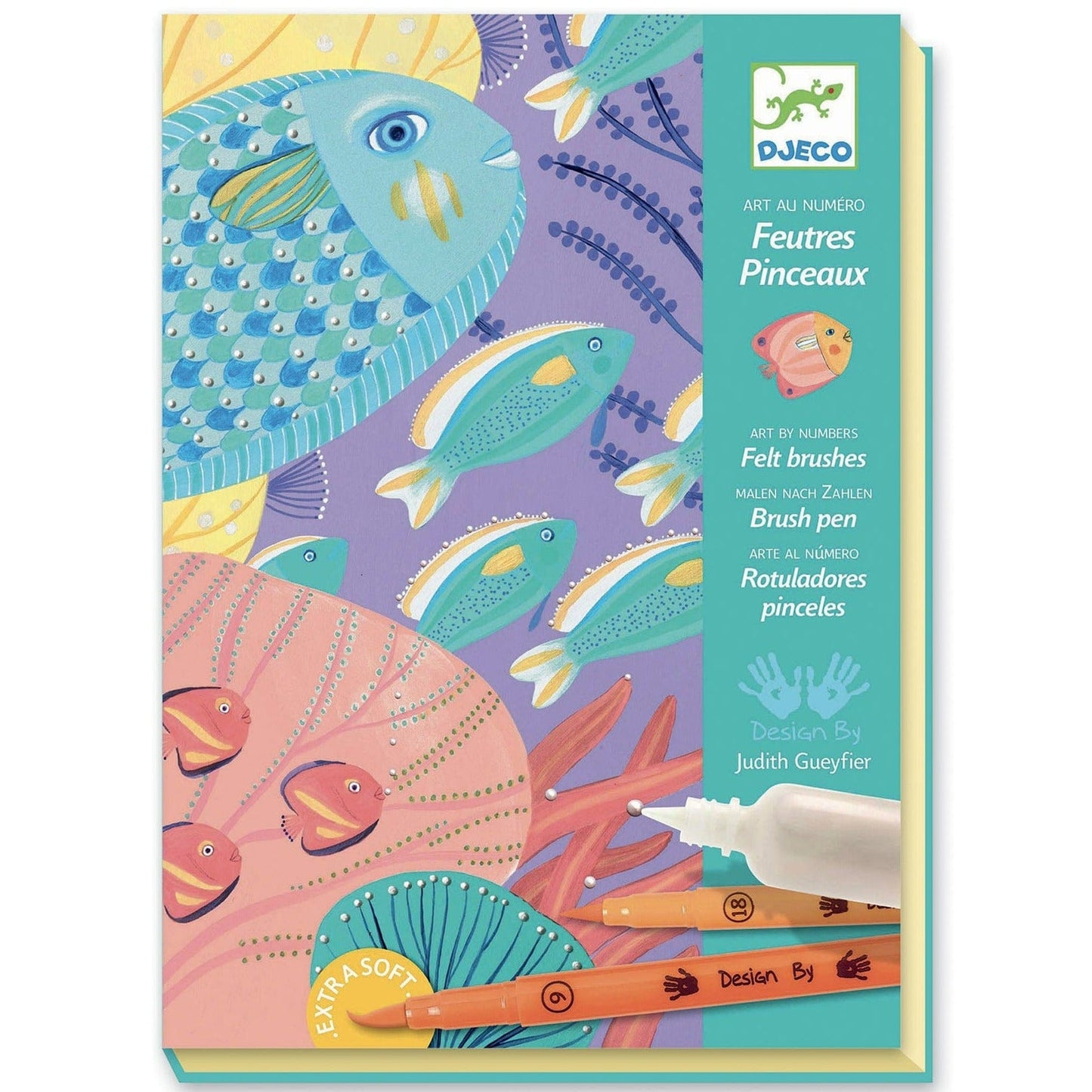 Design By Djeco Arte y Manualidades Caja De Arte - Rotuladores Bajo El Mar DJ08647