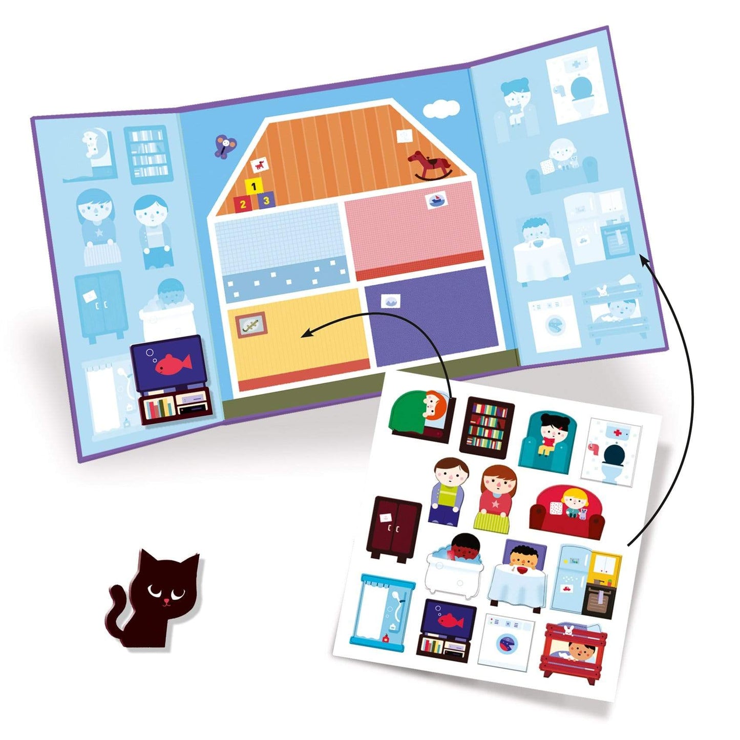 Design By Djeco Arte y Manualidades Crea con Stickers - Casa DJ09072