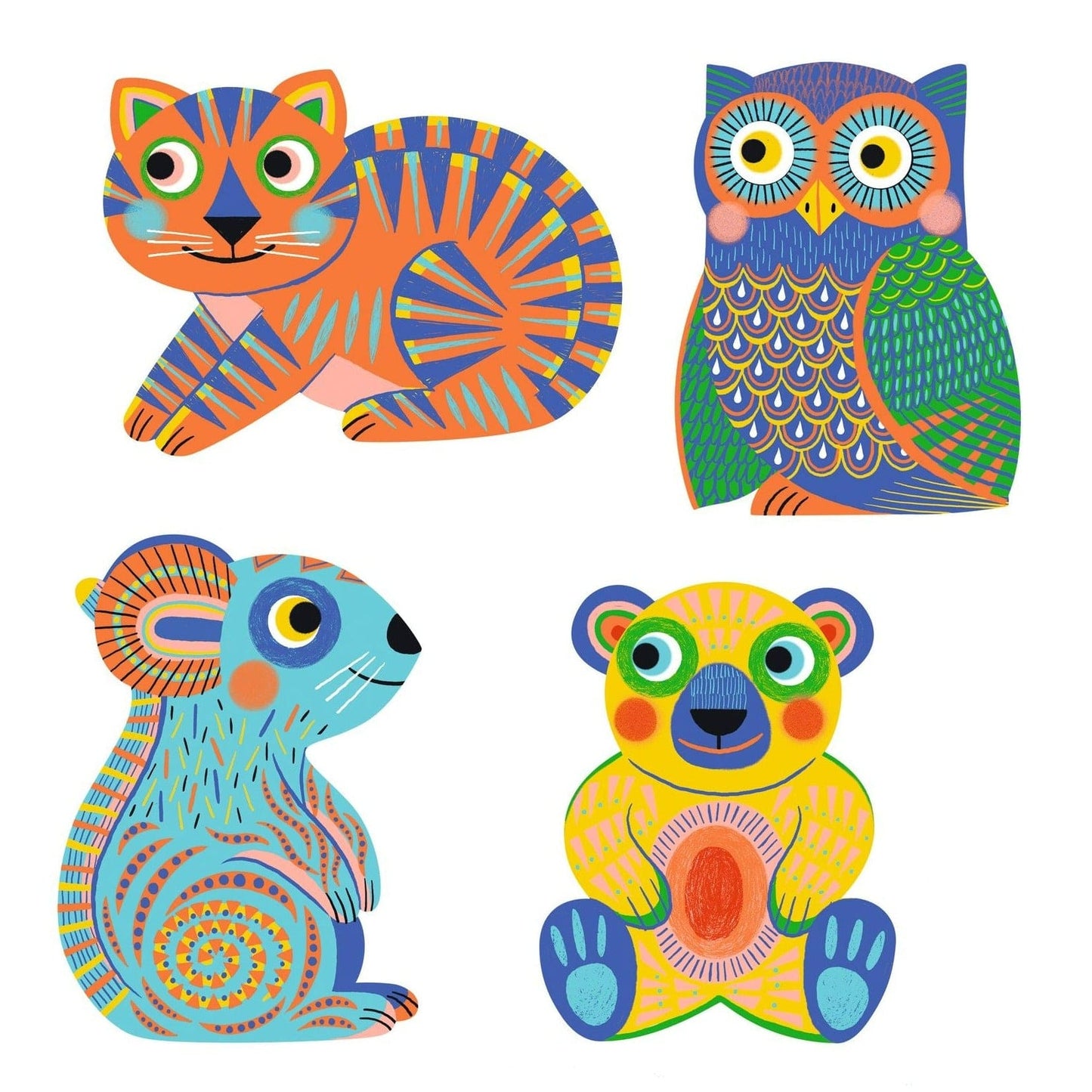 Design By Djeco Arte y Manualidades Cuaderno Para Colorear Mágico de Animalo-ma DJ09068