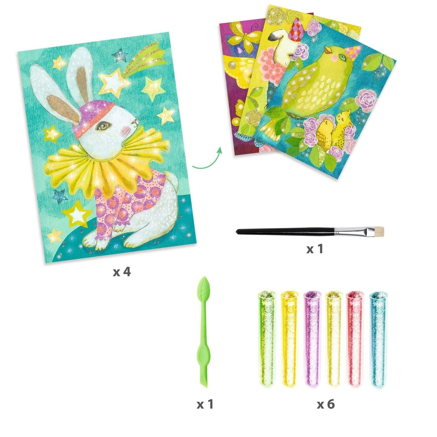 Design By Djeco Arte y Manualidades Glitter Carnaval De Los Animales DJ09524