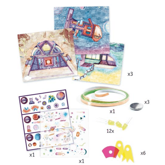 Design By Djeco Arte y Manualidades Kit de papel electrónico Odyssey Factory DJ09310
