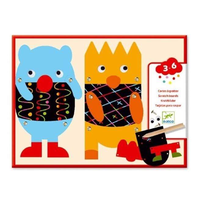 Design By Djeco Arte y Manualidades Tarjetas para Raspar y Crear Pequeños Monstruos DJ09090